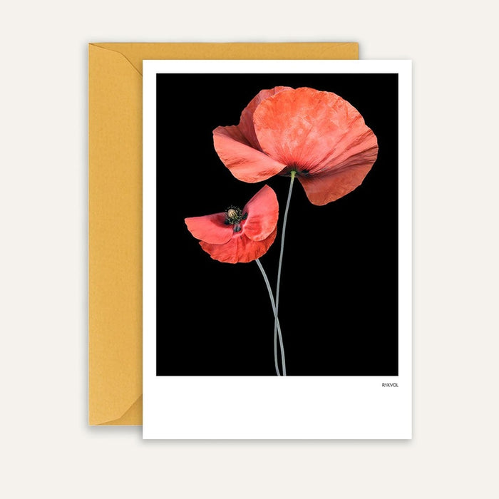 Karte poppy 04 | Schwarze Ausgabe