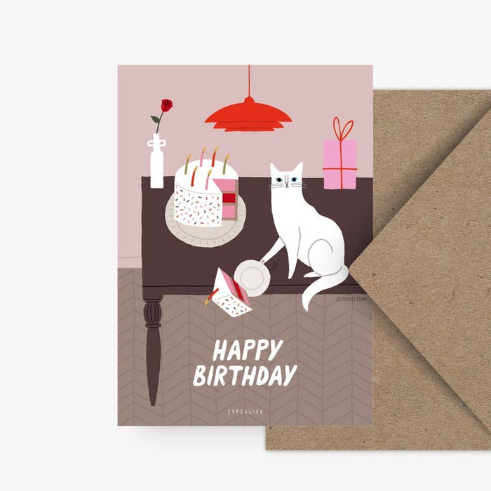 Karte alles Gute zum Geburtstag Katzen | Ein Umschlag