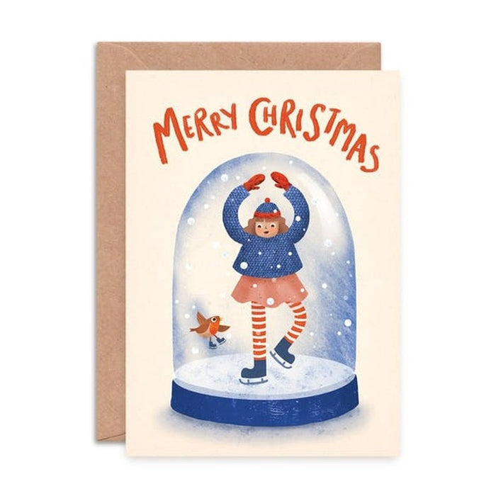 Merry Christmas | Ice Skater Snow Globe Krossproducts | De online winkel voor hebbedingetjes