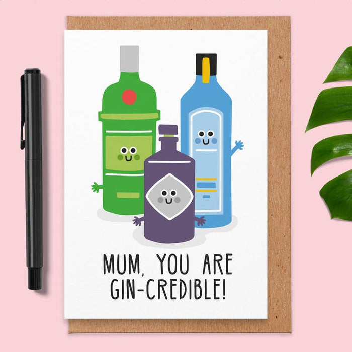 Karte Mama Sie sind Gin-Credible