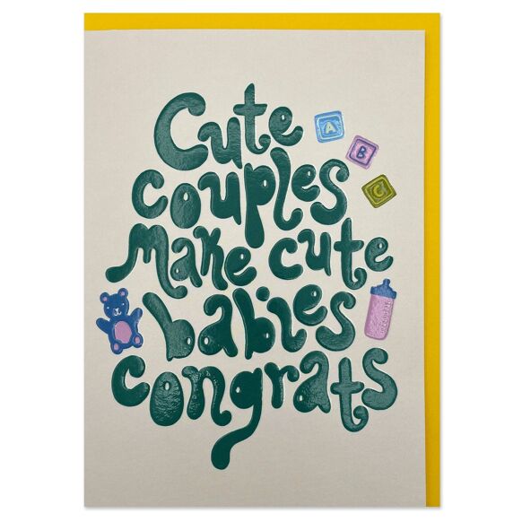 Karte süße Paare machen süße Babys