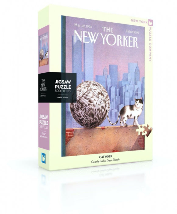 New York Puzzle Company Cat Walk Puzzle 500 Stücke | New Yorker Cover