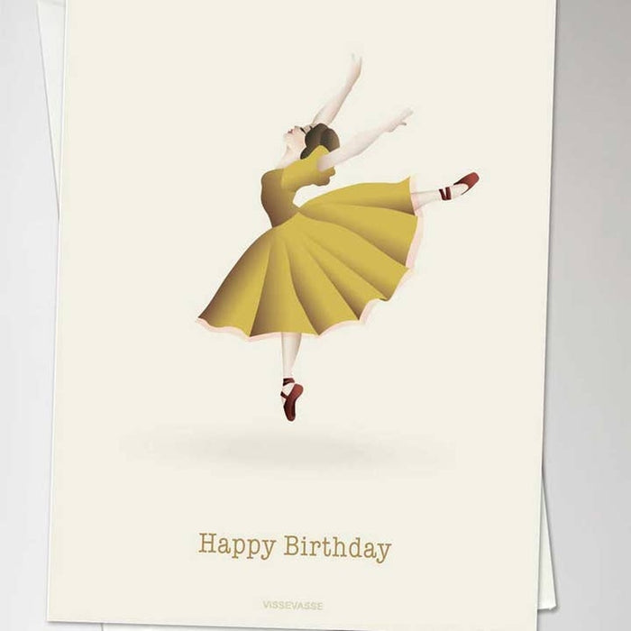 Karte alles Gute zum Geburtstag | Ballerina