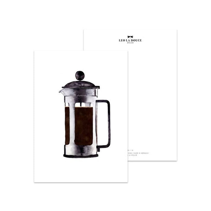 Postkarte French Press | Ein Umschlag