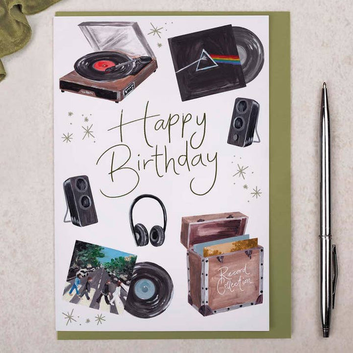 Karte Vinyl Record Geburtstag