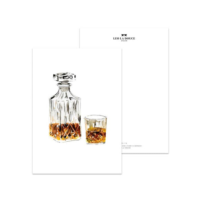 Postkarte Whisky | Ein Umschlag