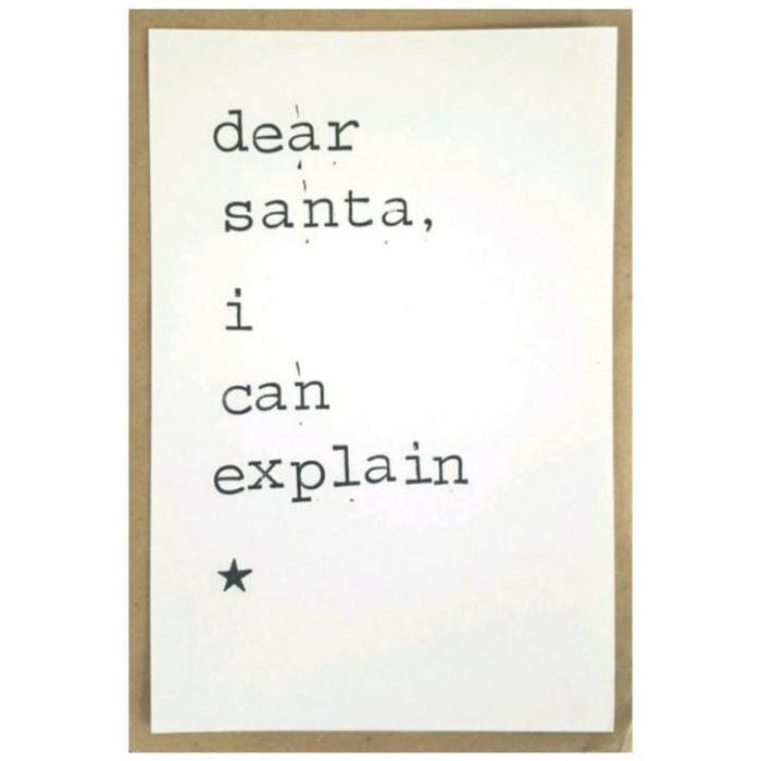 Kaart Dear Santa, I Can Explain Krossproducts | De online winkel voor hebbedingetjes